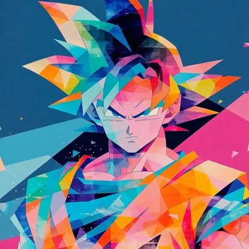 Double-exposure Hipster featuring Colorful Geometric Overlay - Vibrant