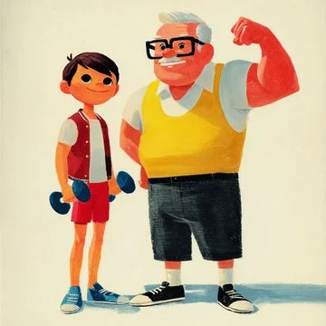 Illustration Character featuring Playful Gouache Folk - Vibrant