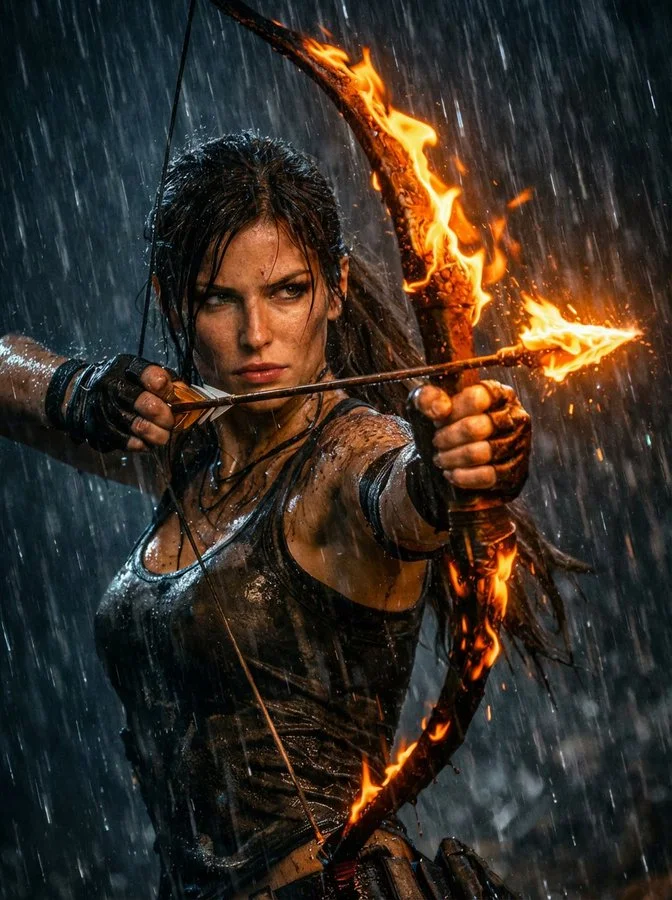 High-quality Image featuring Lara Croft - Liquid via Nano Banana