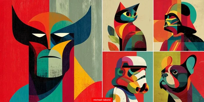 Illustration Image featuring New Style - Abstract via Midjourney