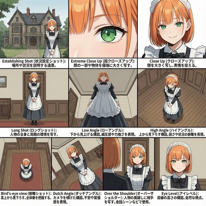 Summary of Camera Angles Usable in Manga