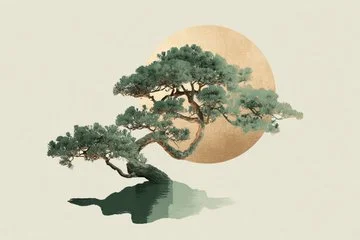 Illustration Image featuring Geometric Zen Tranquility - Minimalist