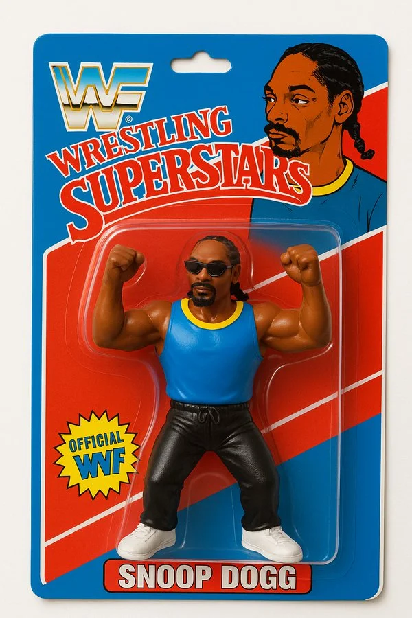 Character featuring Wrestling Figurine - Vibrant & Product-shot