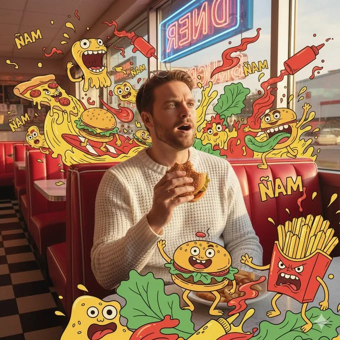Photorealistic Character featuring Pop Art - Vintage via Nano Banana