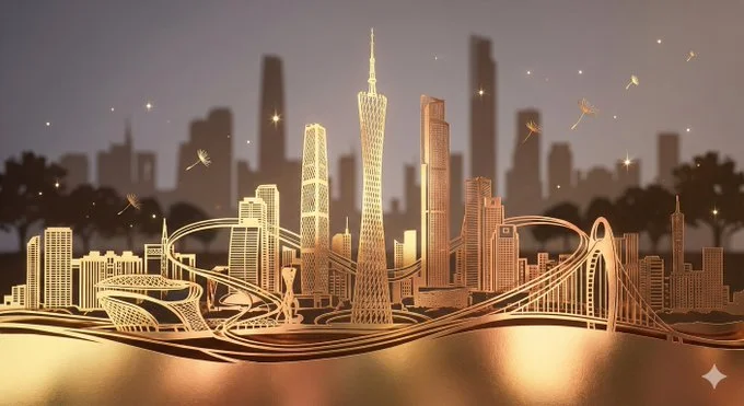 Photorealistic Landscape featuring Zhujiang New Town - Ethereal via Kling
