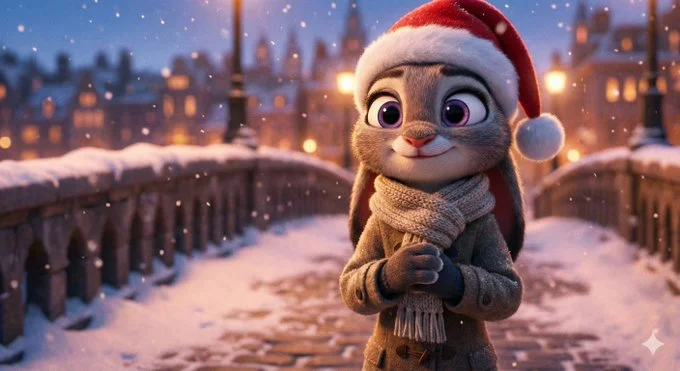Cinematic Urban featuring Judy Hopps - Winter via Nano Banana