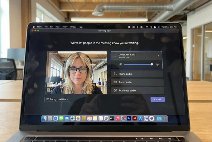 Portrait featuring Microsoft Teams