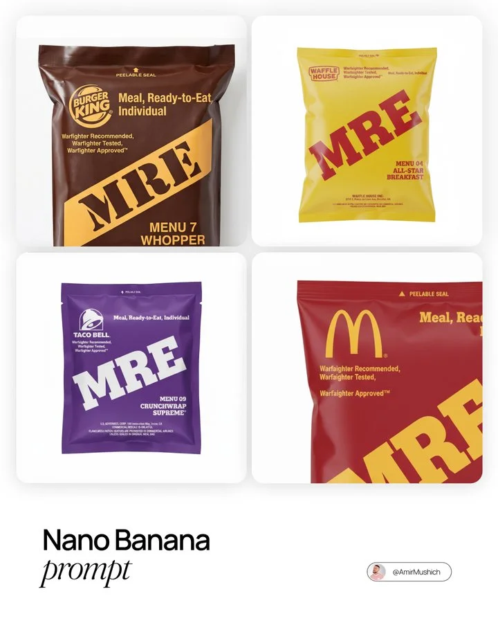 Nano Banana Prompt Package Design Meal via Nano Banana