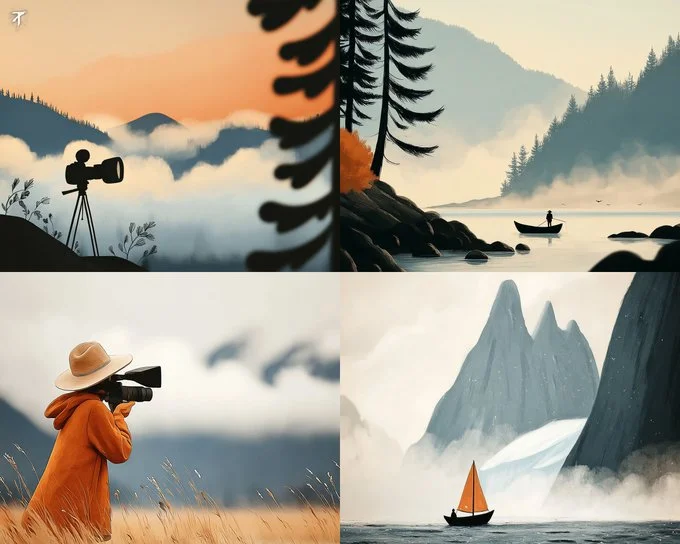 Illustration Image - Minimalist via Midjourney