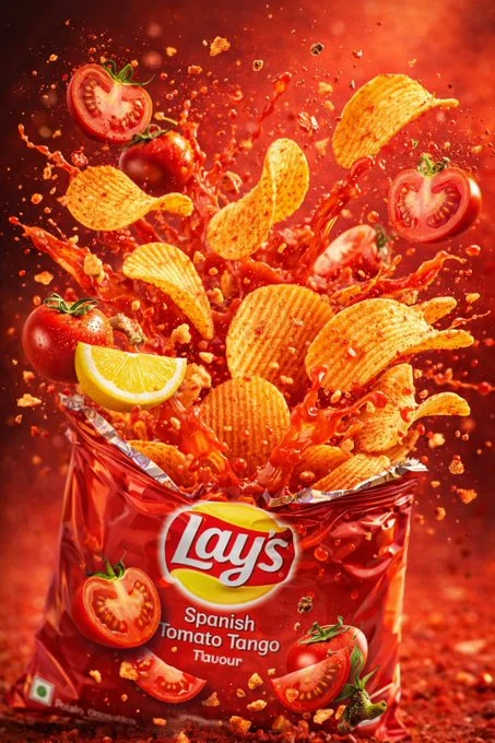 Photorealistic Food featuring Spanish Tomato Tango Flavour - Luxury & Advertising via ChatGPT