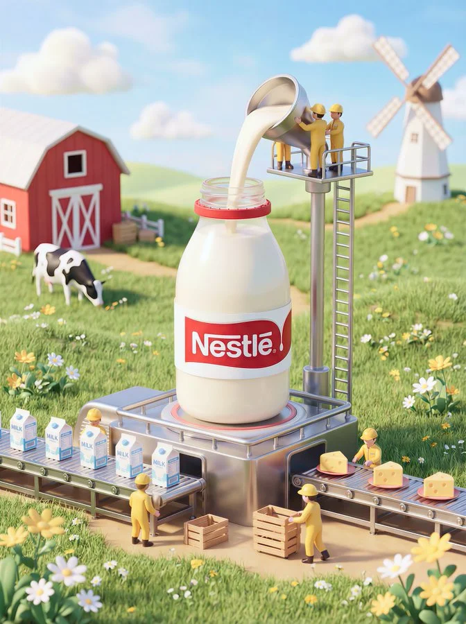 Cinematic Product featuring Tiny Milk Processing Manor - Luxury & Advertising via Nano Banana