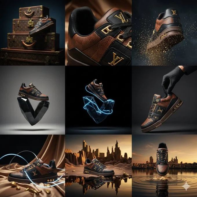 Macro Footwear featuring Gemini App - Luxury & Fashion via Nano Banana