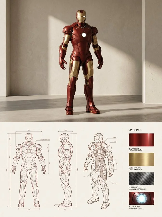 Textile-art Portrait featuring Iron Man - Luxury & Fashion
