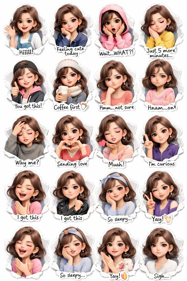 Animated Portrait featuring PromptCreate - Minimalist & Sticker via Grok